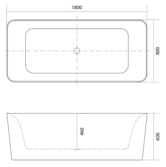 Акриловая ванна Aquatek Квадро AQ-K27880 180х80 см