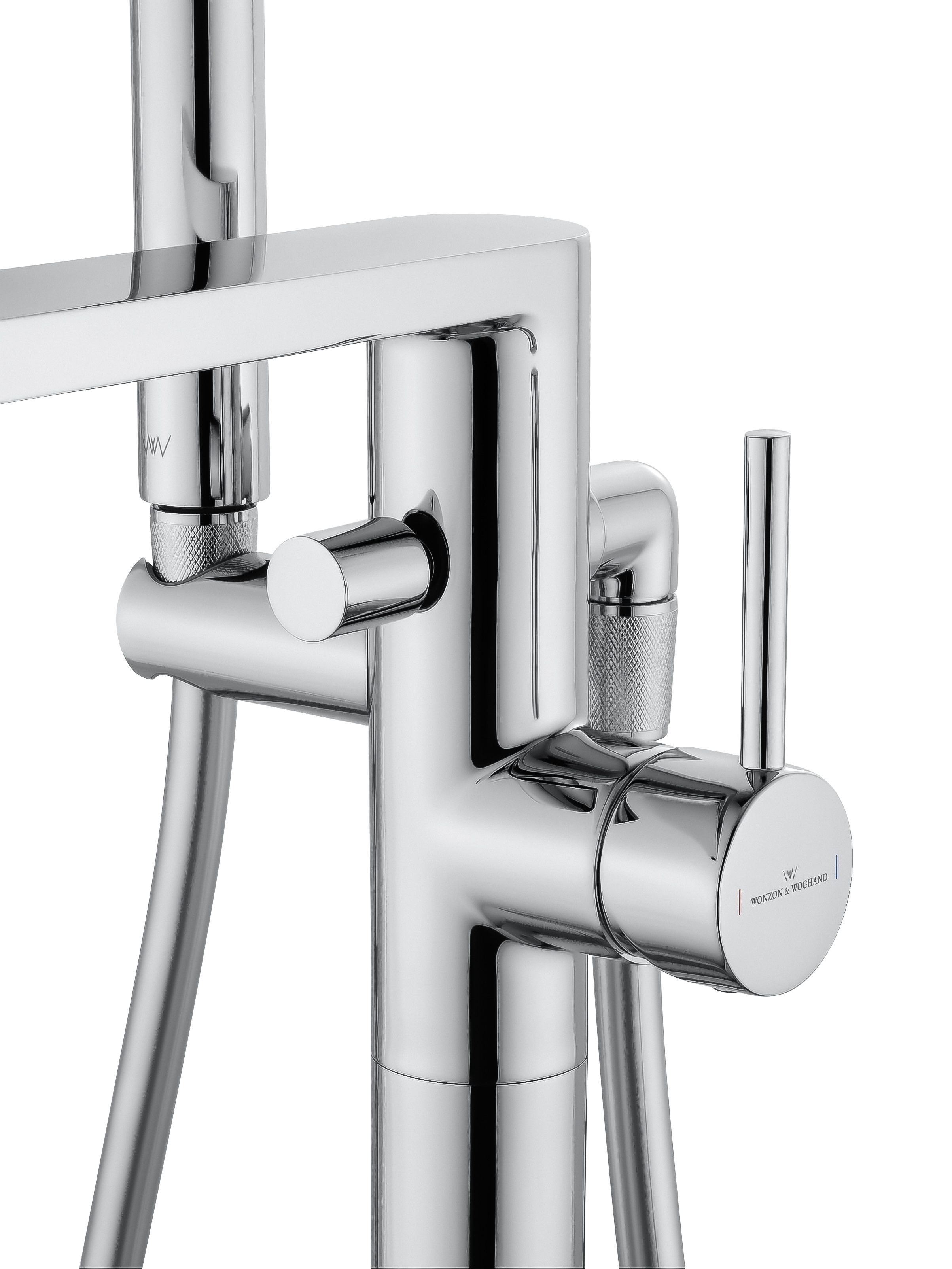 Смеситель для ванны напольного монтажа WONZON & WOGHAND STICK, Хром WW-88649901-CR