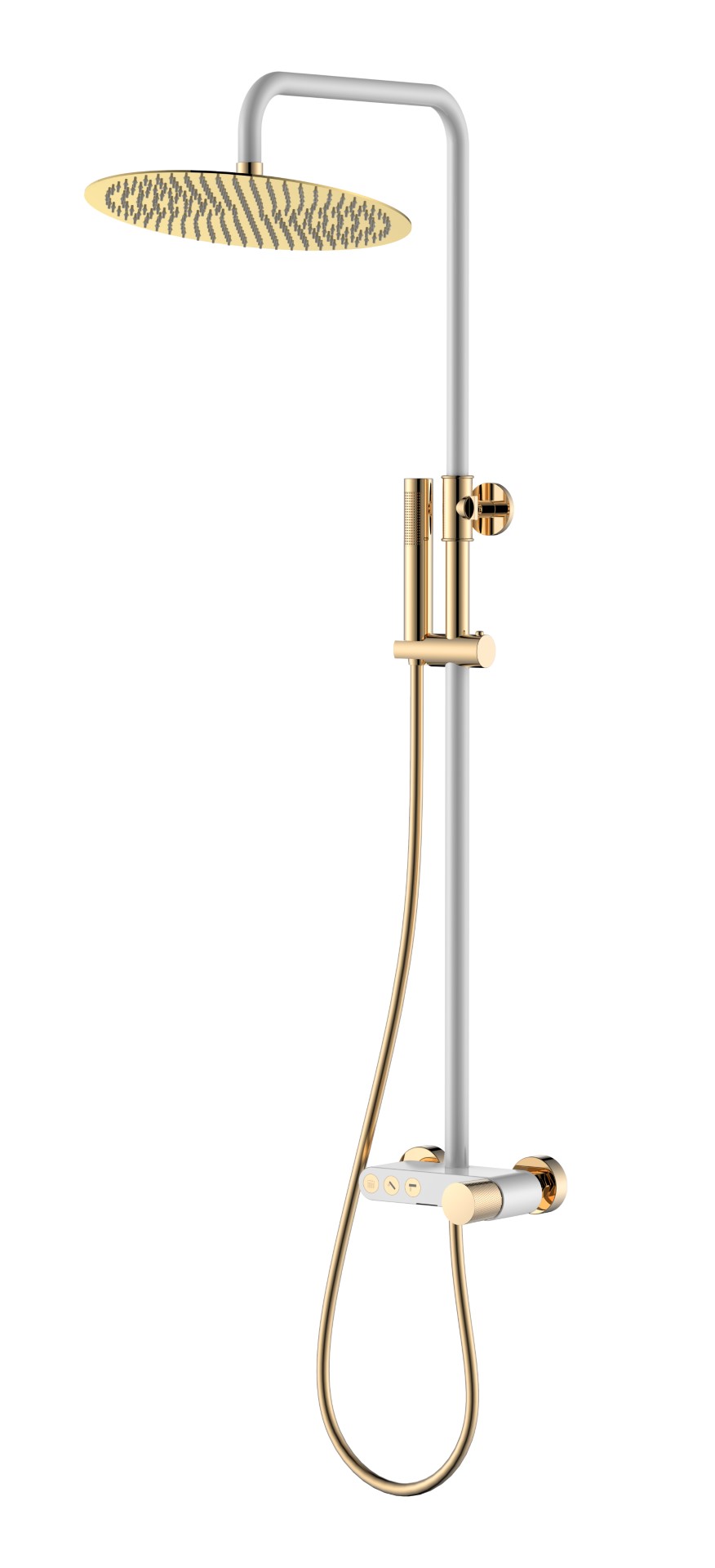 Стойка для душа Boheme STICK WHITE TOUCH GOLD 128-WG.2