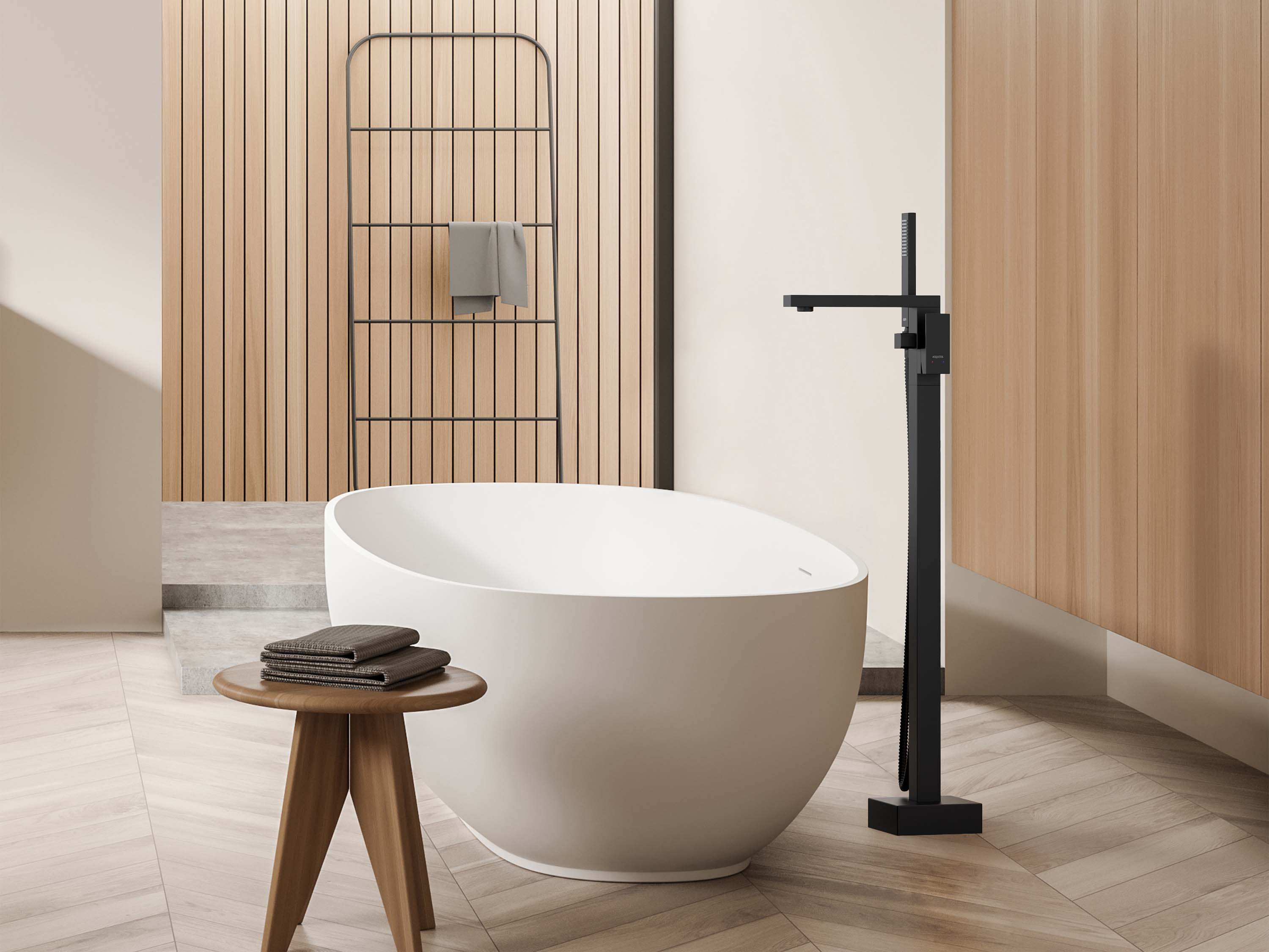 Смеситель Aquatek Либра AQ1645MB для ванны напольный