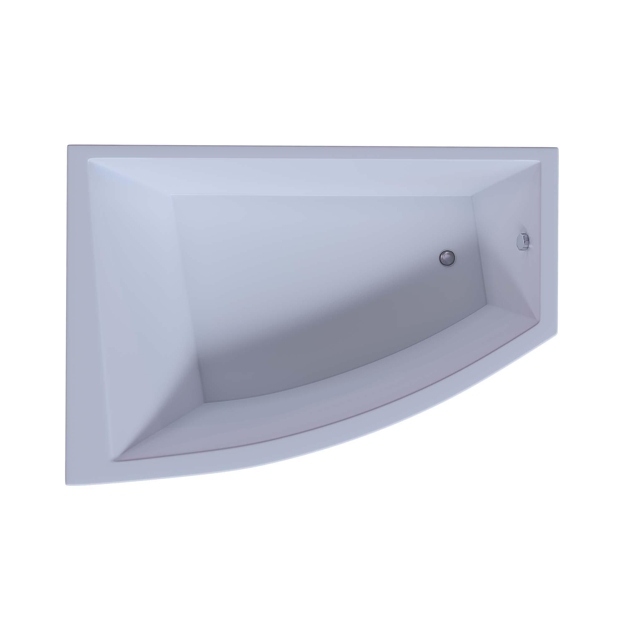 Акриловая ванна Aquatek Оракул ORK180-0000004 180х125 см, левая, с фронтальным экраном