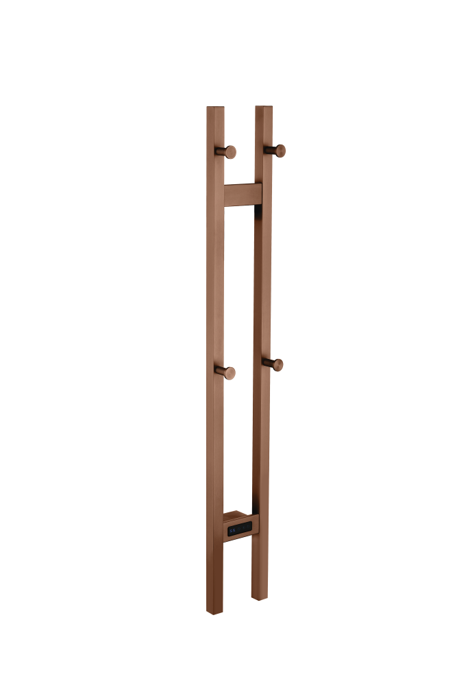 Полотенцесушитель электрический 2-трубы квадратный Boheme BRUSHED BRONZE 728-BRB