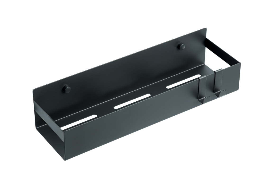 Полка подвесная + 2 крючка Boheme BLACK 10965-B