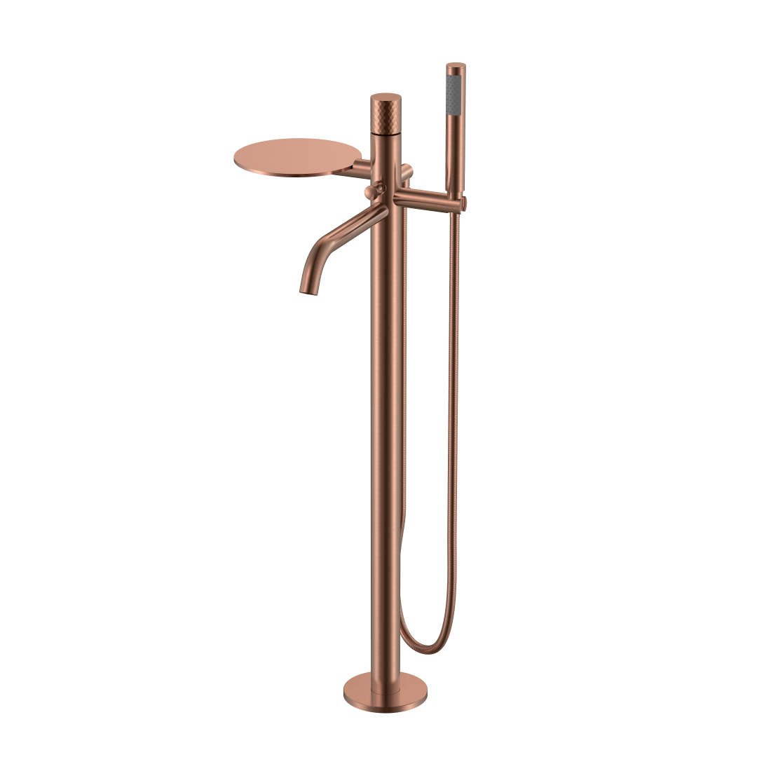 Смеситель Boheme STICK напольный COPPER BRUSHED DIAMOND 129-CB