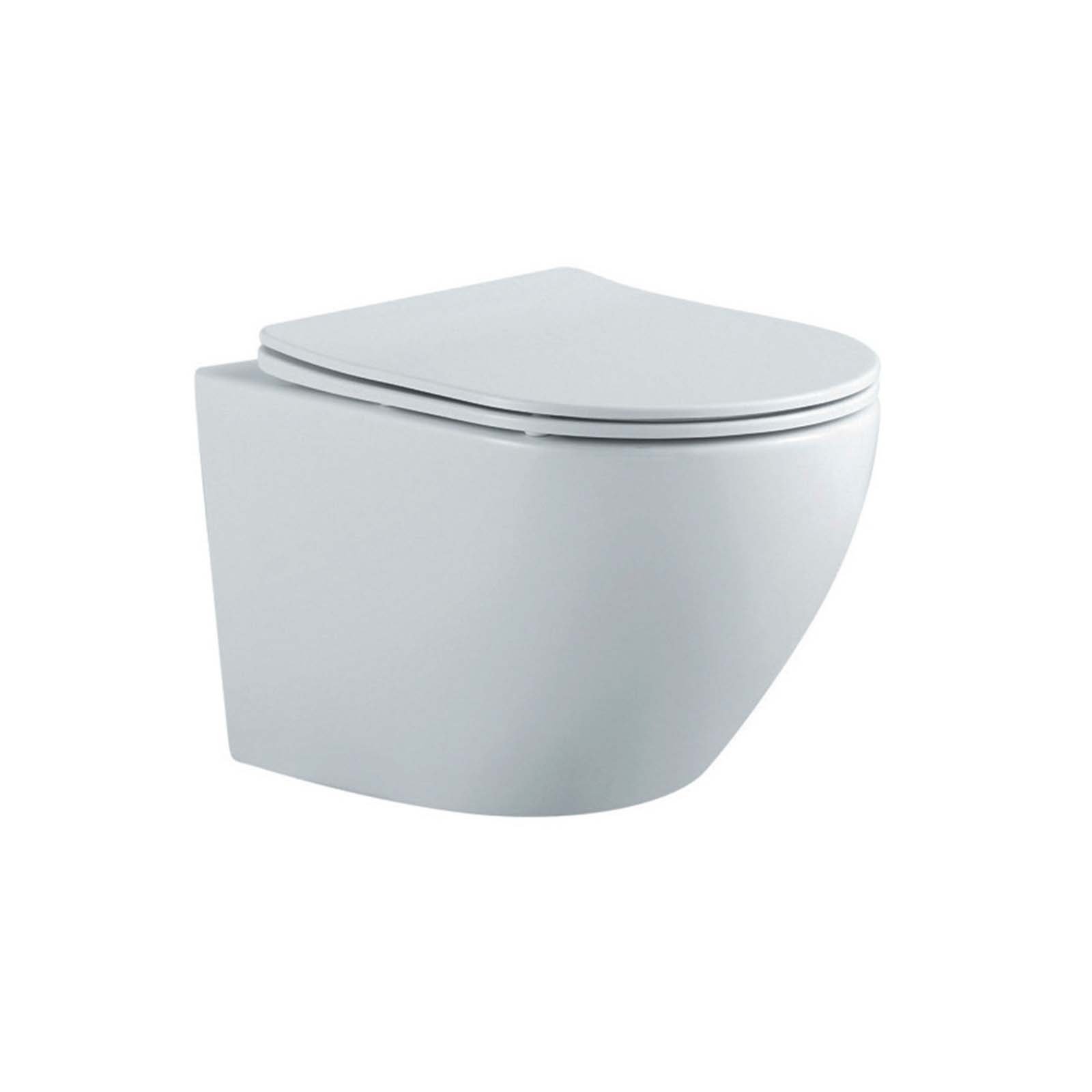 Унитаз подвесной безободковый Aquatek Европа AQ1901-MW с сиденьем Soft Close белый матовый