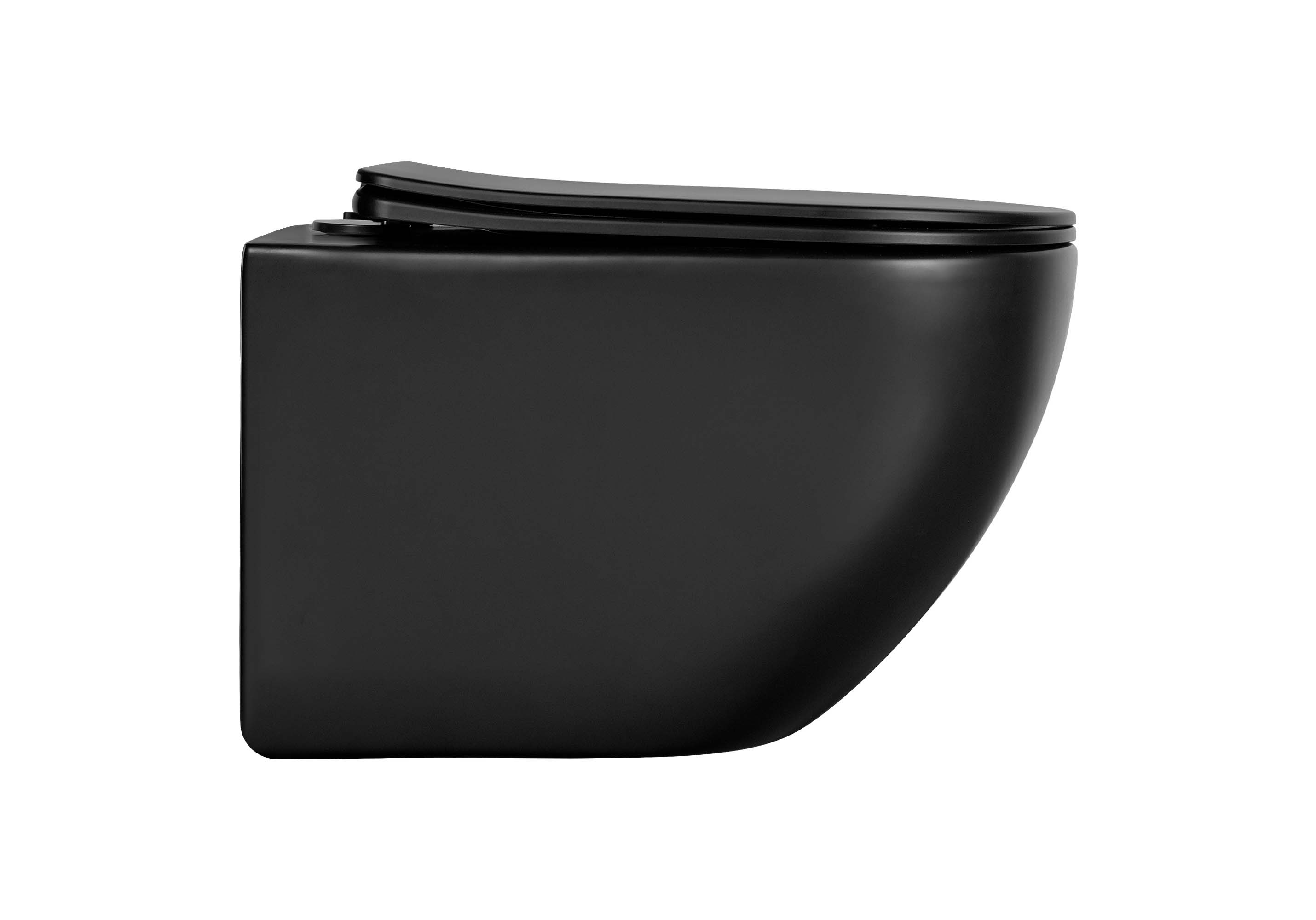 Унитаз подвесной безободковый Aquatek Европа AQ1901-MB с сиденьем Soft Close черный матовый