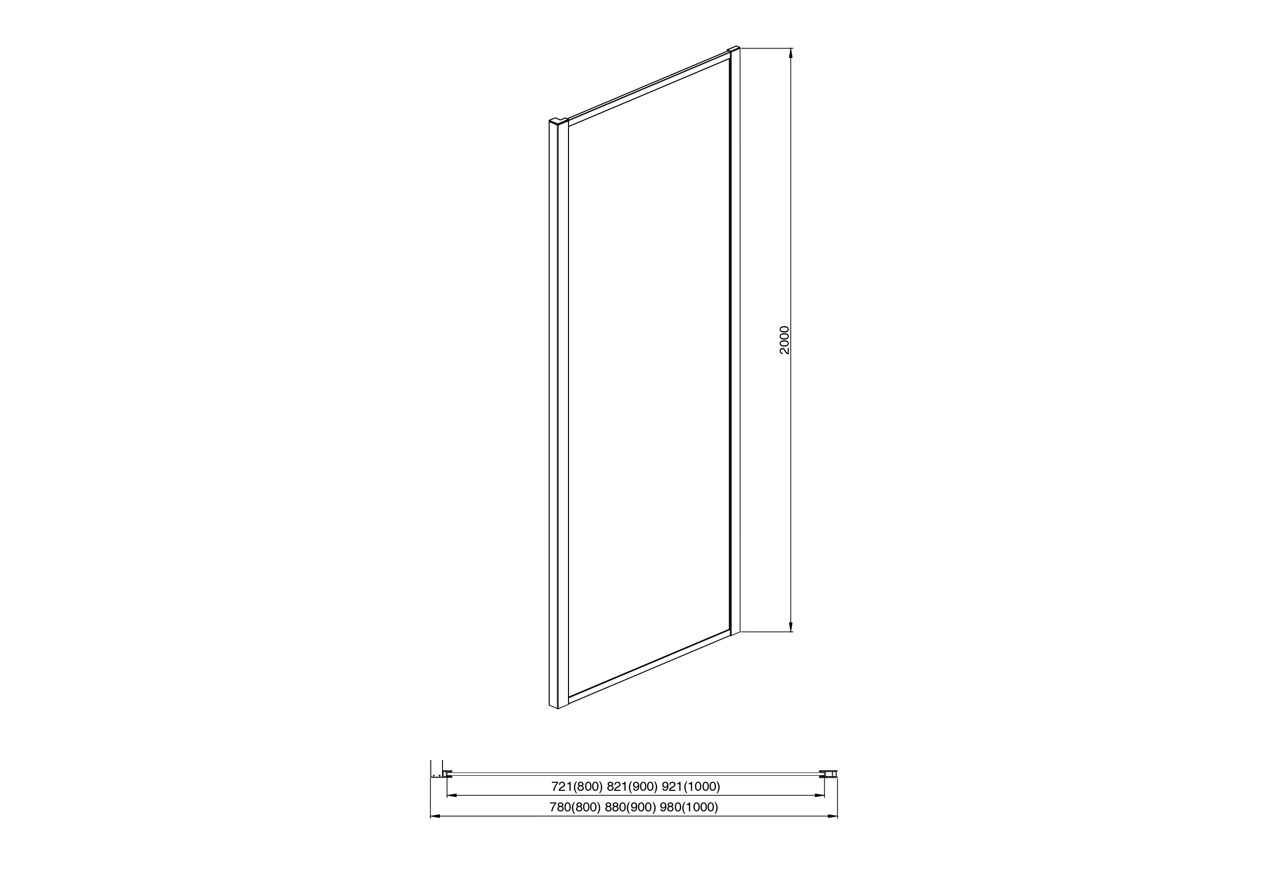 Душевая перегородка Aquatek AQ ARI WA 09020GM 90х200 см