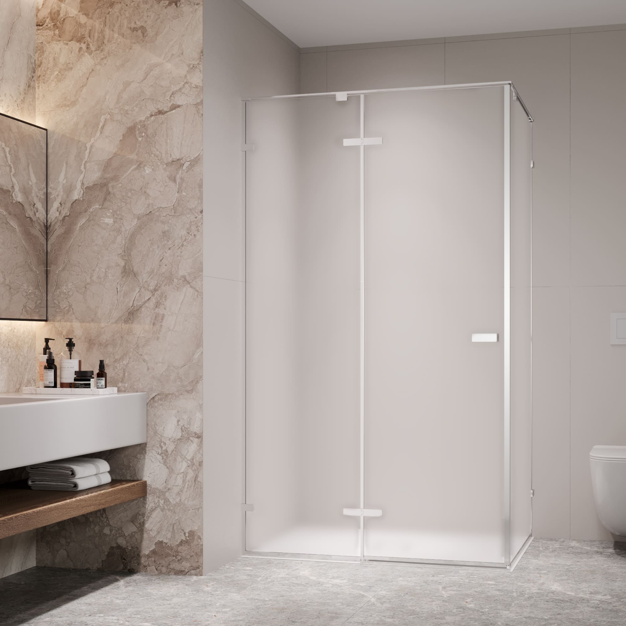 Душевой уголок RGW SV-040 90х100 с распашной дверью матовое