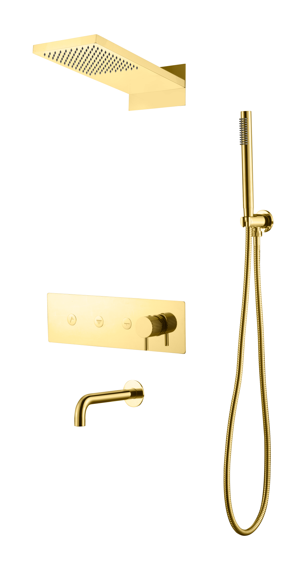 Душевая система с изливом Boheme Fusion Gold 130-2-G