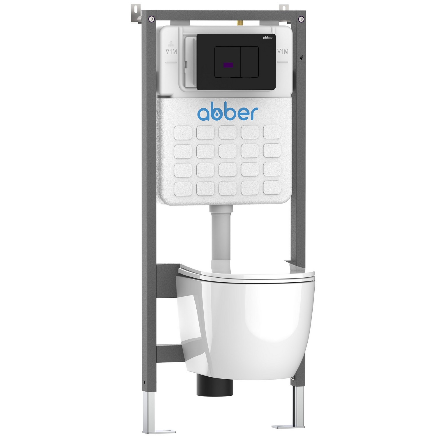 Кнопка смыва Abber AC0122SMB черная матовая