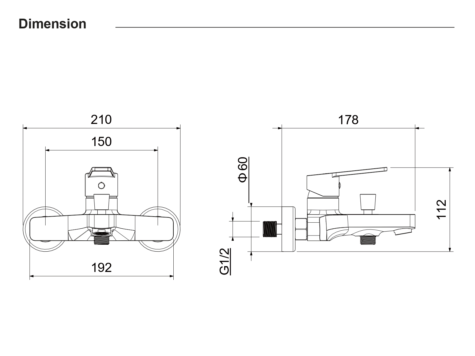 Смеситель Aquatek Лугано AQ1740CR для ванны