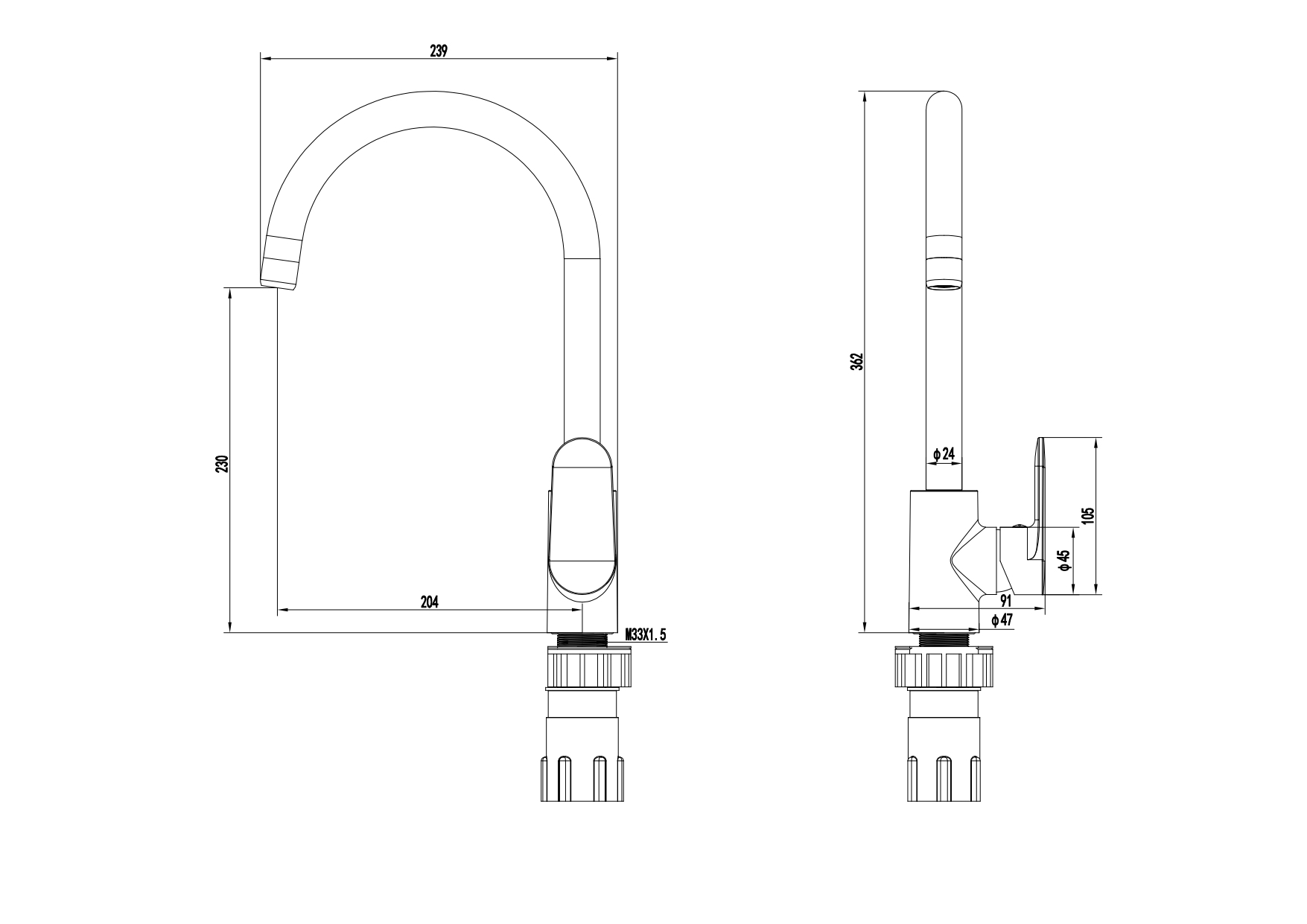 Смеситель Aquatek Ника AQ1882MB для кухни