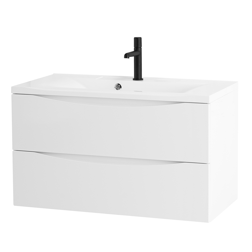 Тумба под раковину BelBagno Marino MARINO-CER-1000-2C-SO-BL-P 100 см, Bianco Lucido