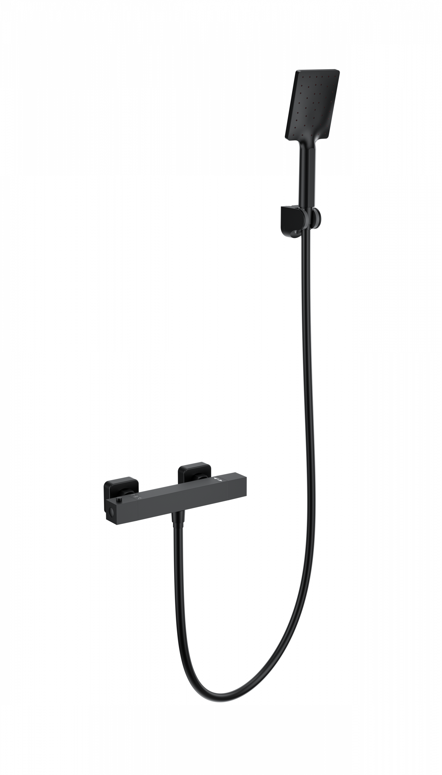 Смеситель для душа с термостатом WONZON & WOGHAND STAY 3, Черный матовый WW-B2062-A-MB