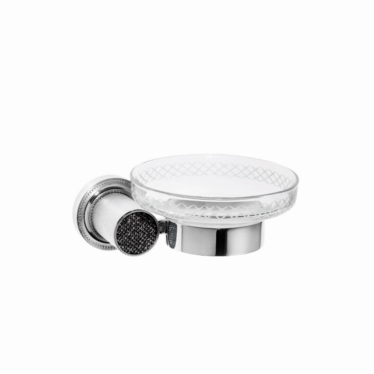 Мыльница настенная Boheme ROYALE CRISTAL BLACK ХРОМ 10923-CR-B