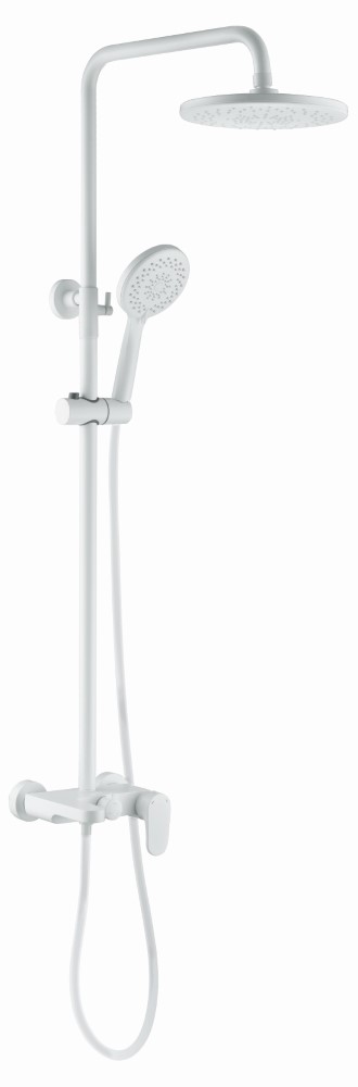 Стойка для душа со смесителем Boheme SPECTRE MattWhite 458-MW