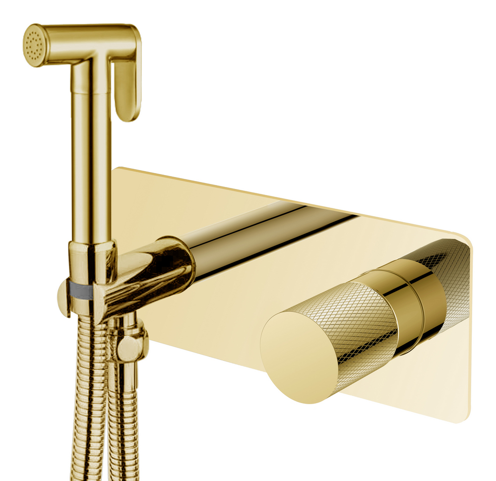 Смеситель гигиенический Boheme STICK GOLD TOUCH GOLD 127-GG.2