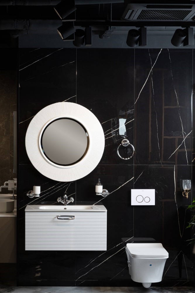 Зеркало Boheme SHINE Белое d82 528-W