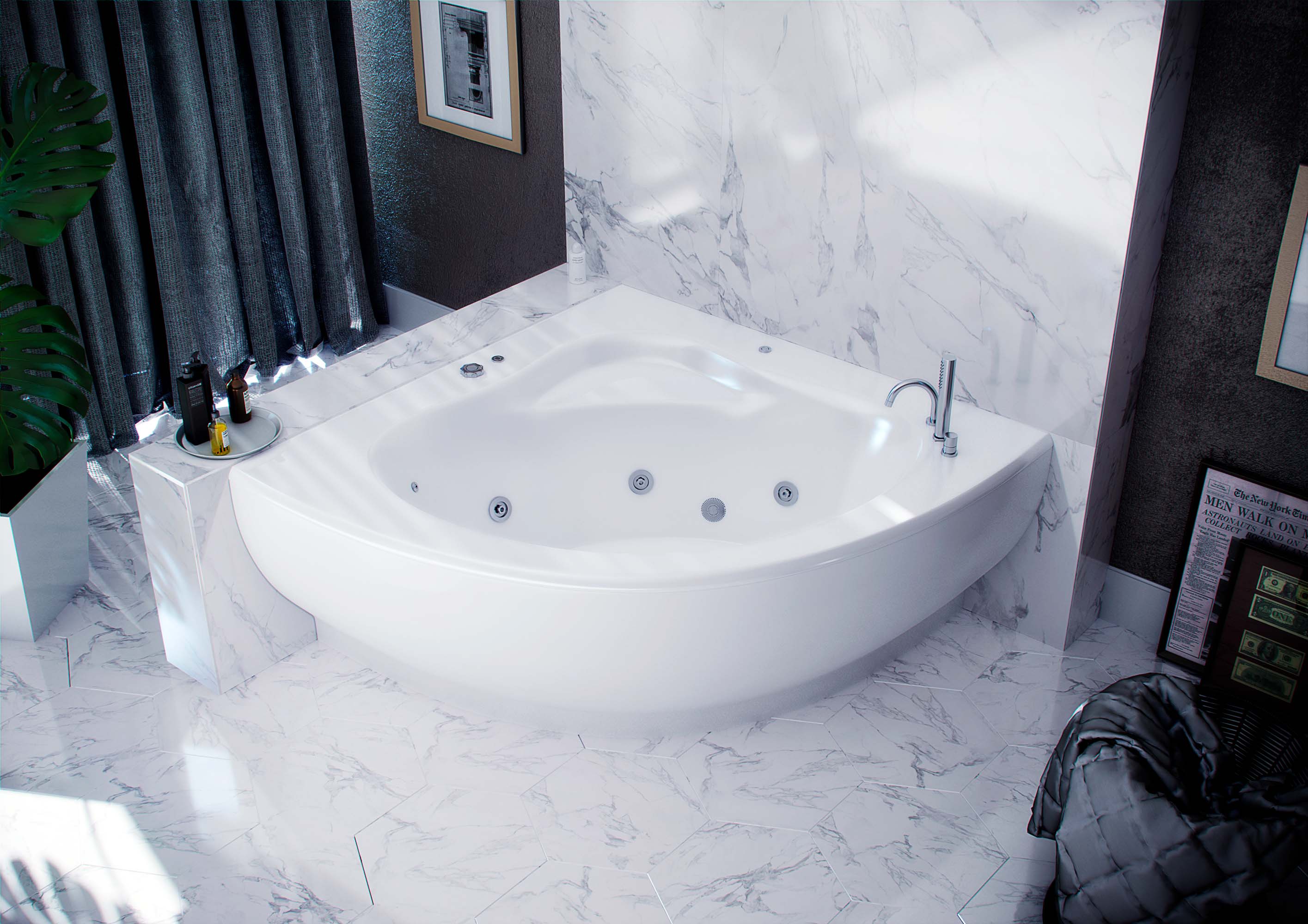 Акриловая ванна Aquatek Калипсо KAL146-0000004 146х146 см