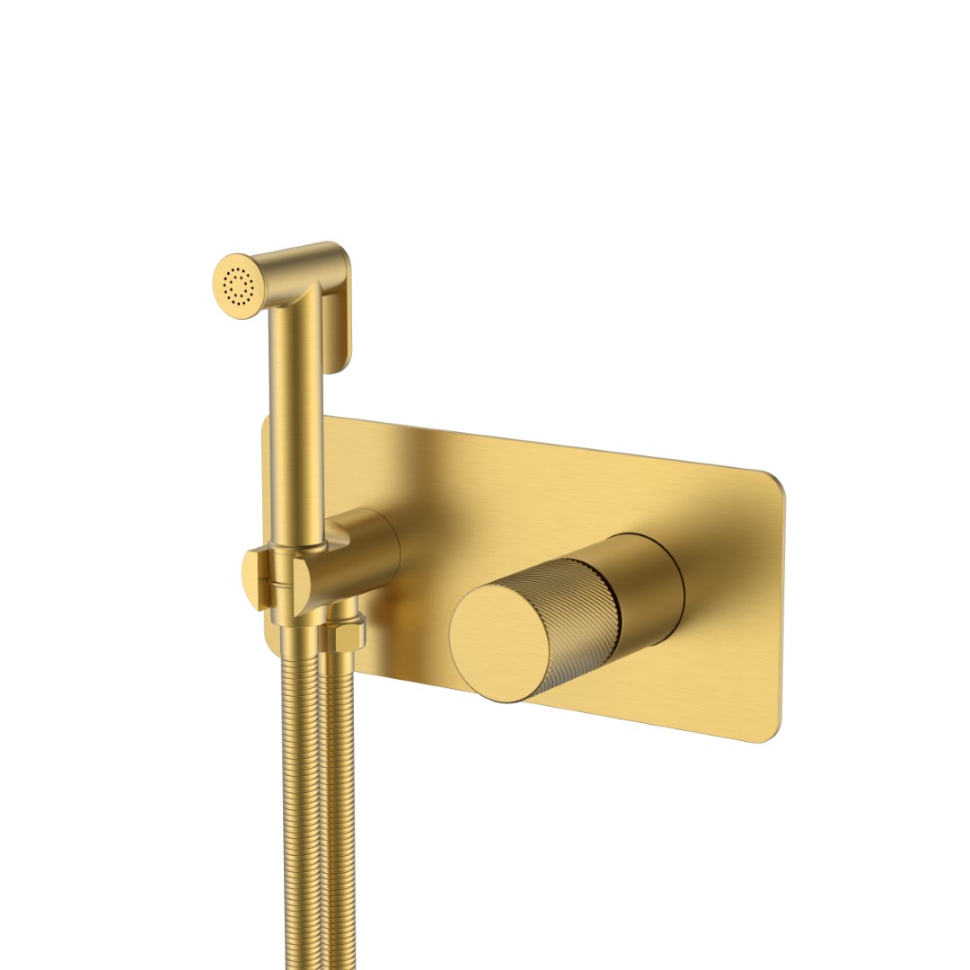 Смеситель гигиенический Boheme STICK Matt Gold SPIRALE 127-MG.4