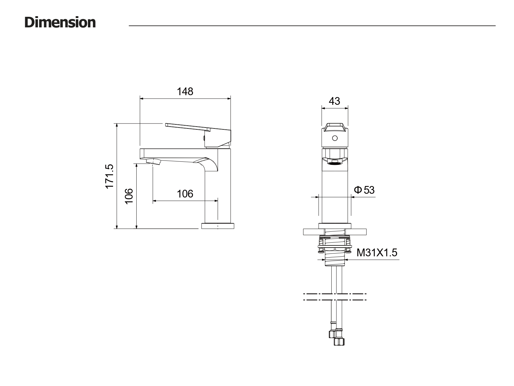 Смеситель Aquatek Лугано AQ1710CR для раковины