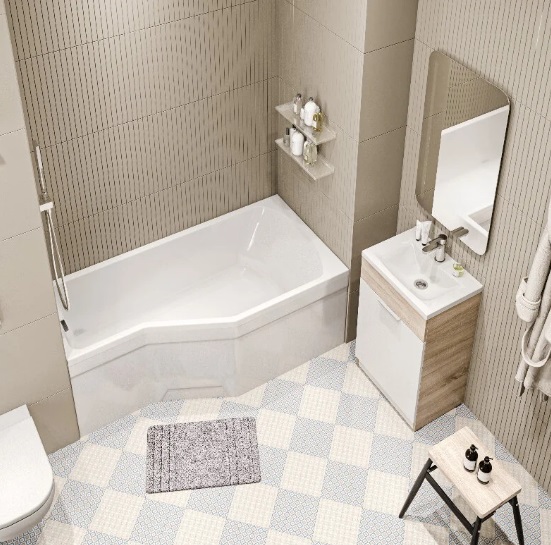 Ванна акриловая 1MarKa Convey 170x75 см R Премиум