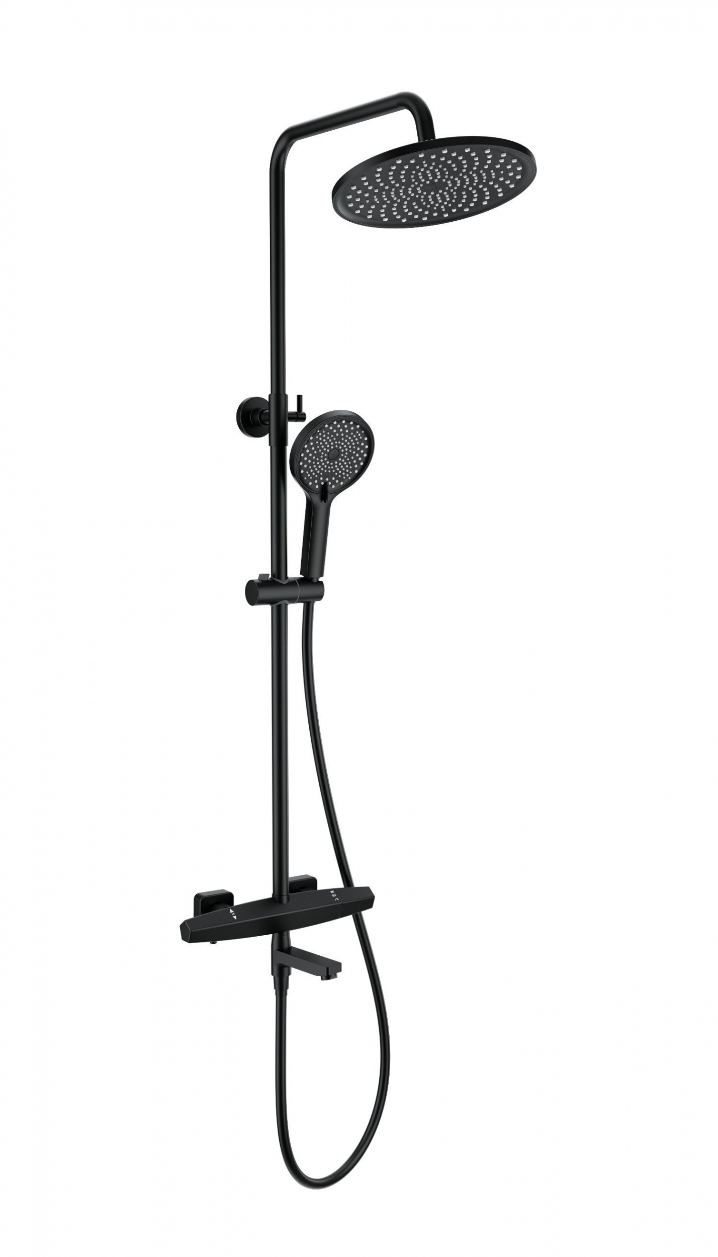 Душевая система с термостатом WONZON & WOGHAND NEO, Черный матовый WW-B3046-A1-MB
