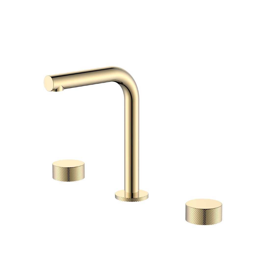 Смеситель на столешницу Boheme STICK SPIRALE на 3 отв. GOLD 152-G.4