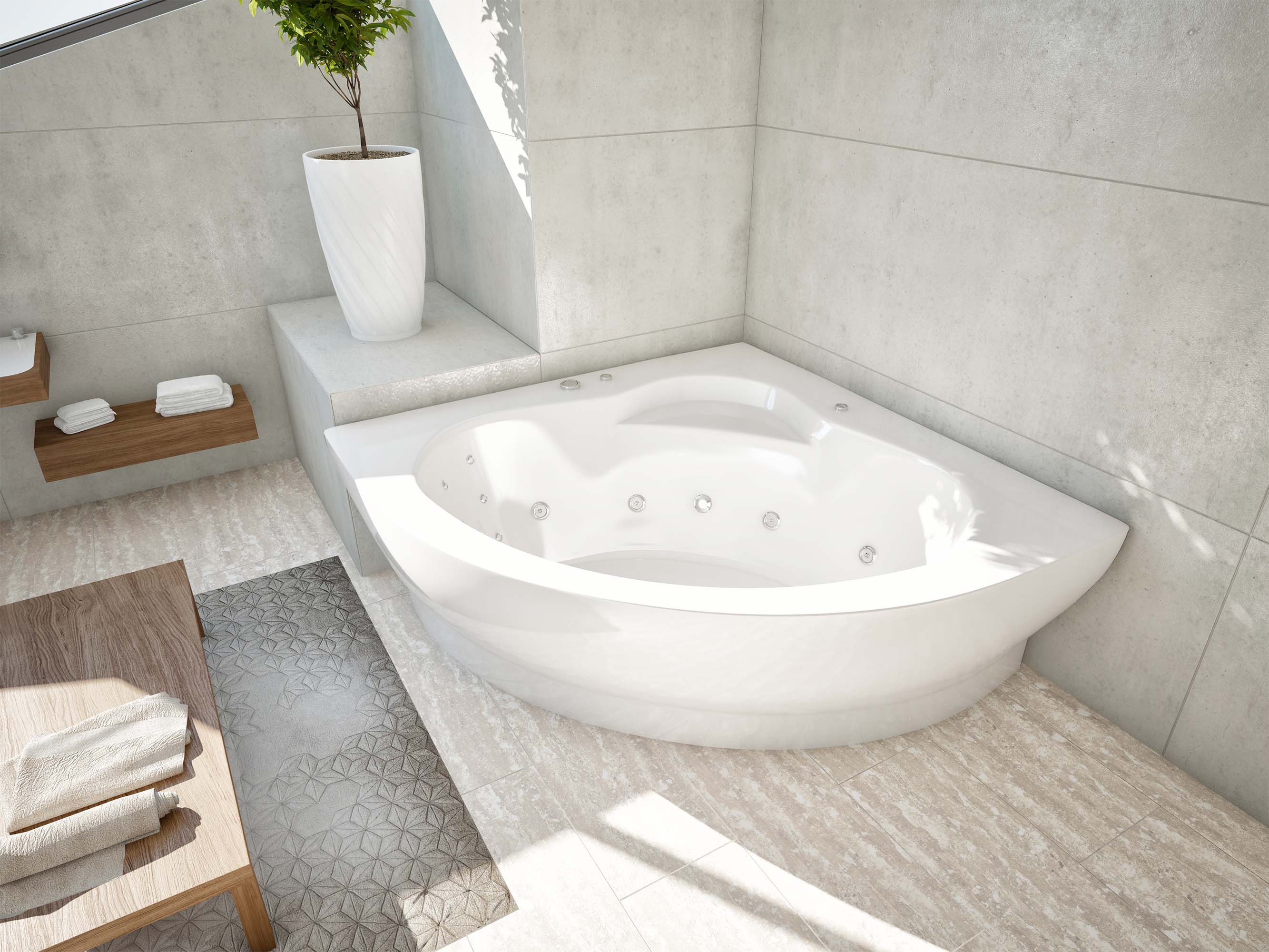 Акриловая ванна Aquatek Калипсо KAL146-0000004 146х146 см