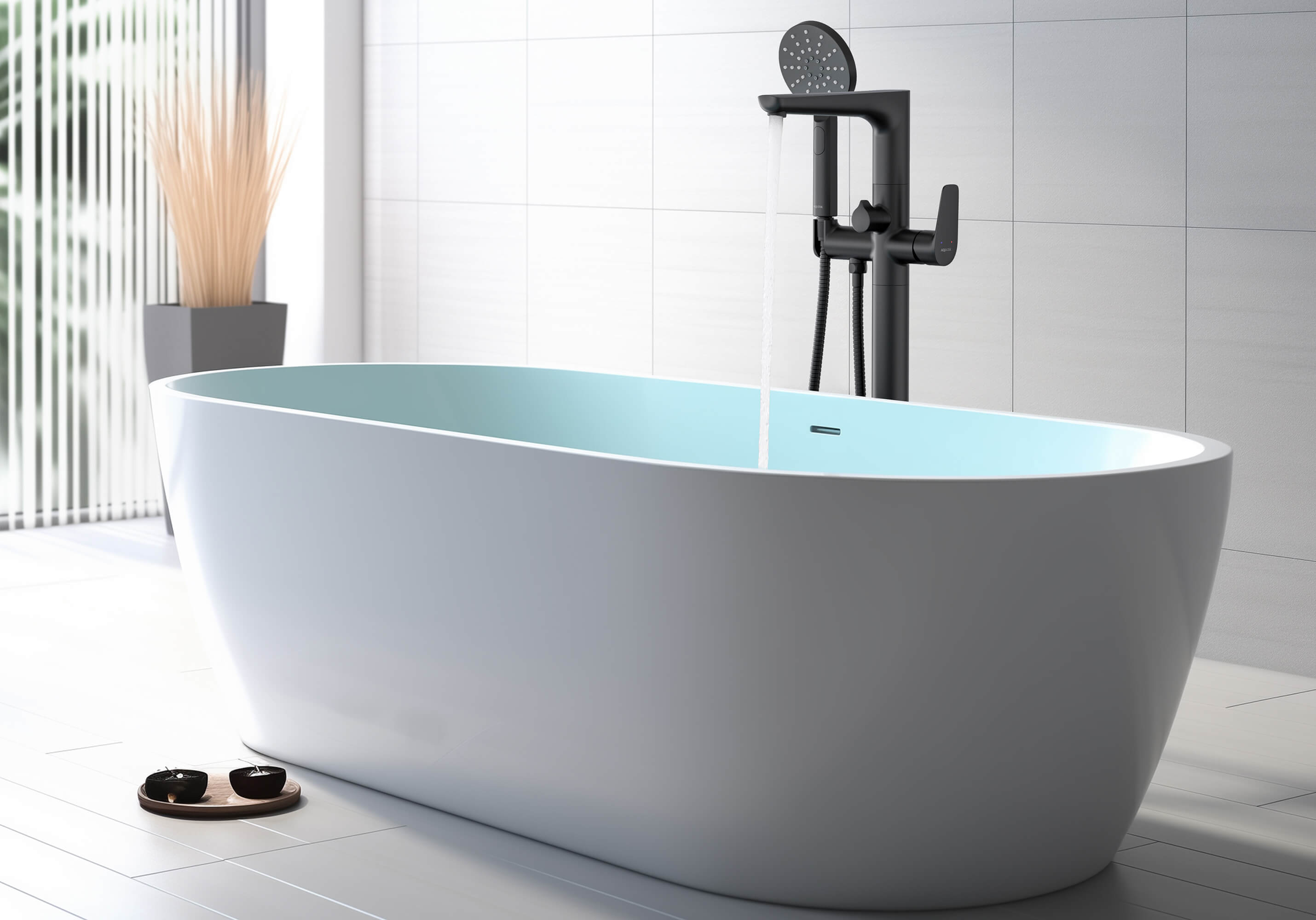 Смеситель Aquatek Вега AQ1145MB для ванны напольный