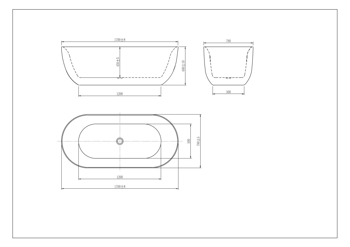 Акриловая ванна Aquatek Афина AQ-144778BL 170х78 см