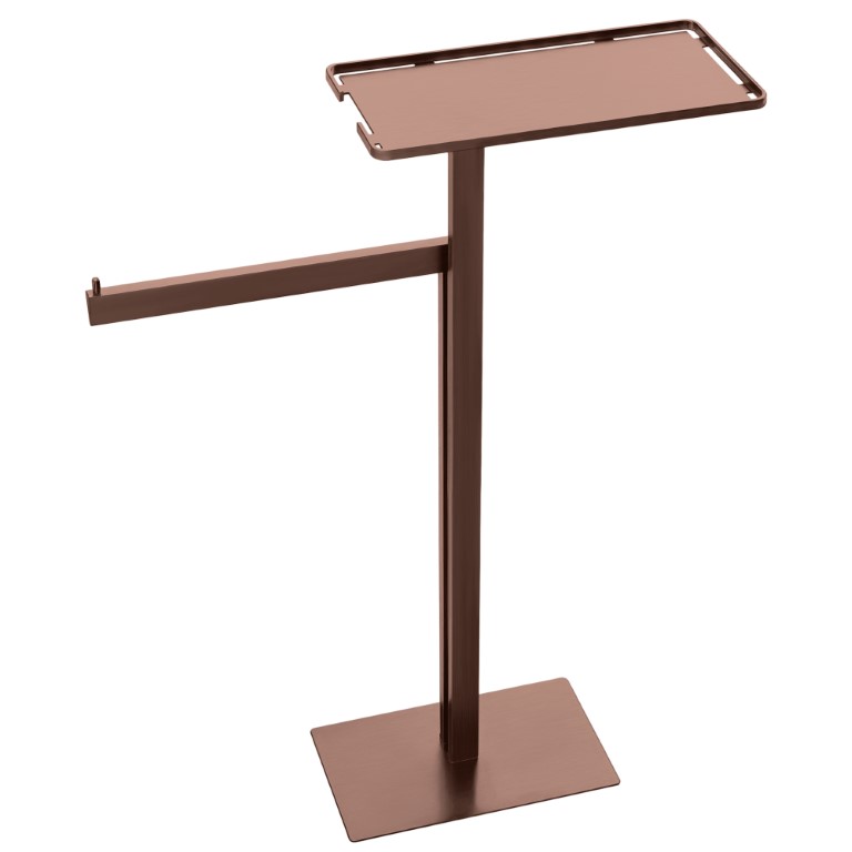 Стойка напольная с полкой и полотенцедержателем Boheme COPPER BRUSHED 10952-CB