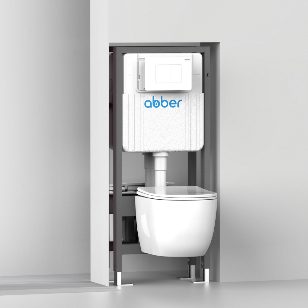 Инсталляция двойная самонесущая Abber AC0106 для двух подвесных унитазов