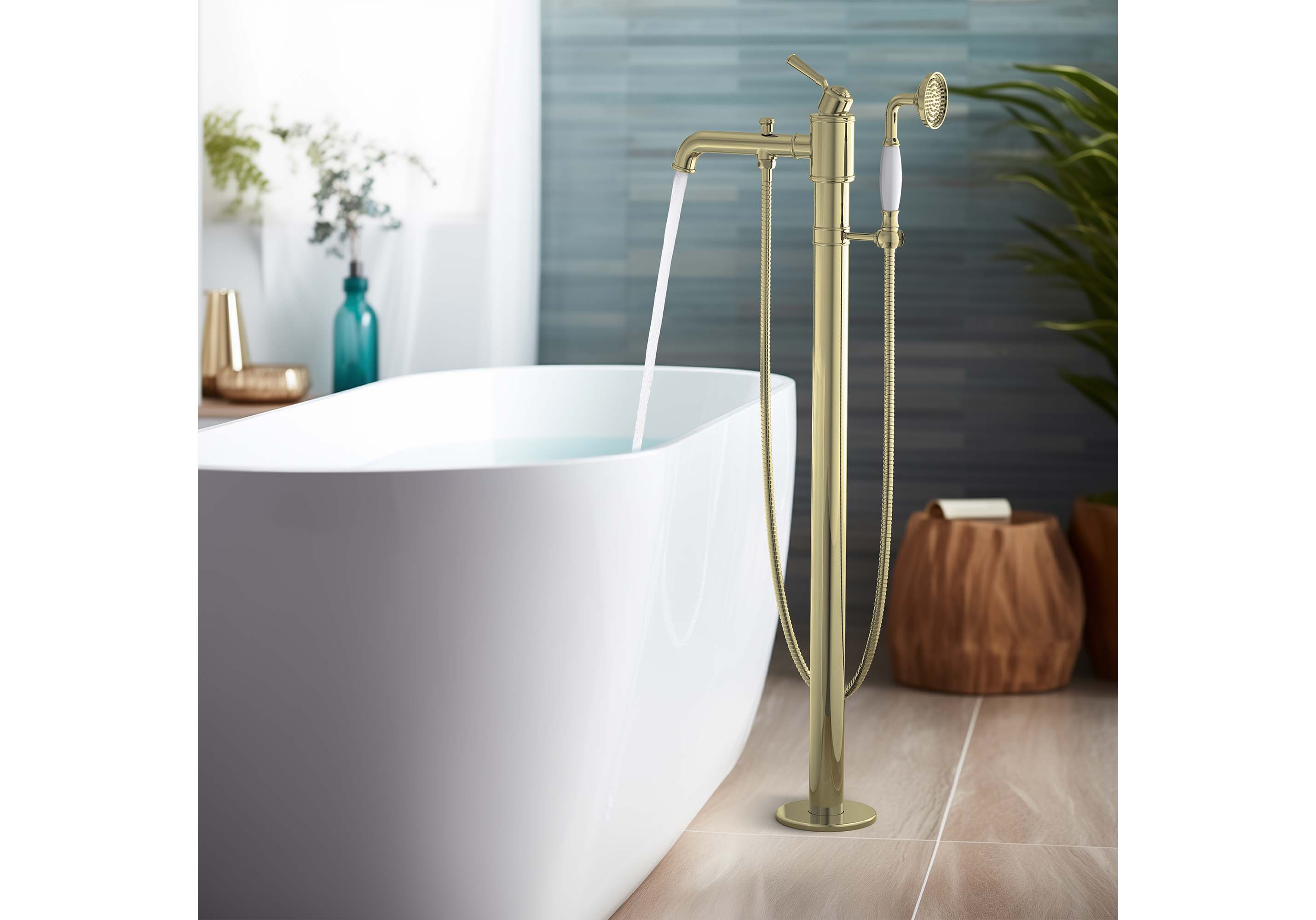 Смеситель Aquatek Классик AQ1545PG для ванны напольный