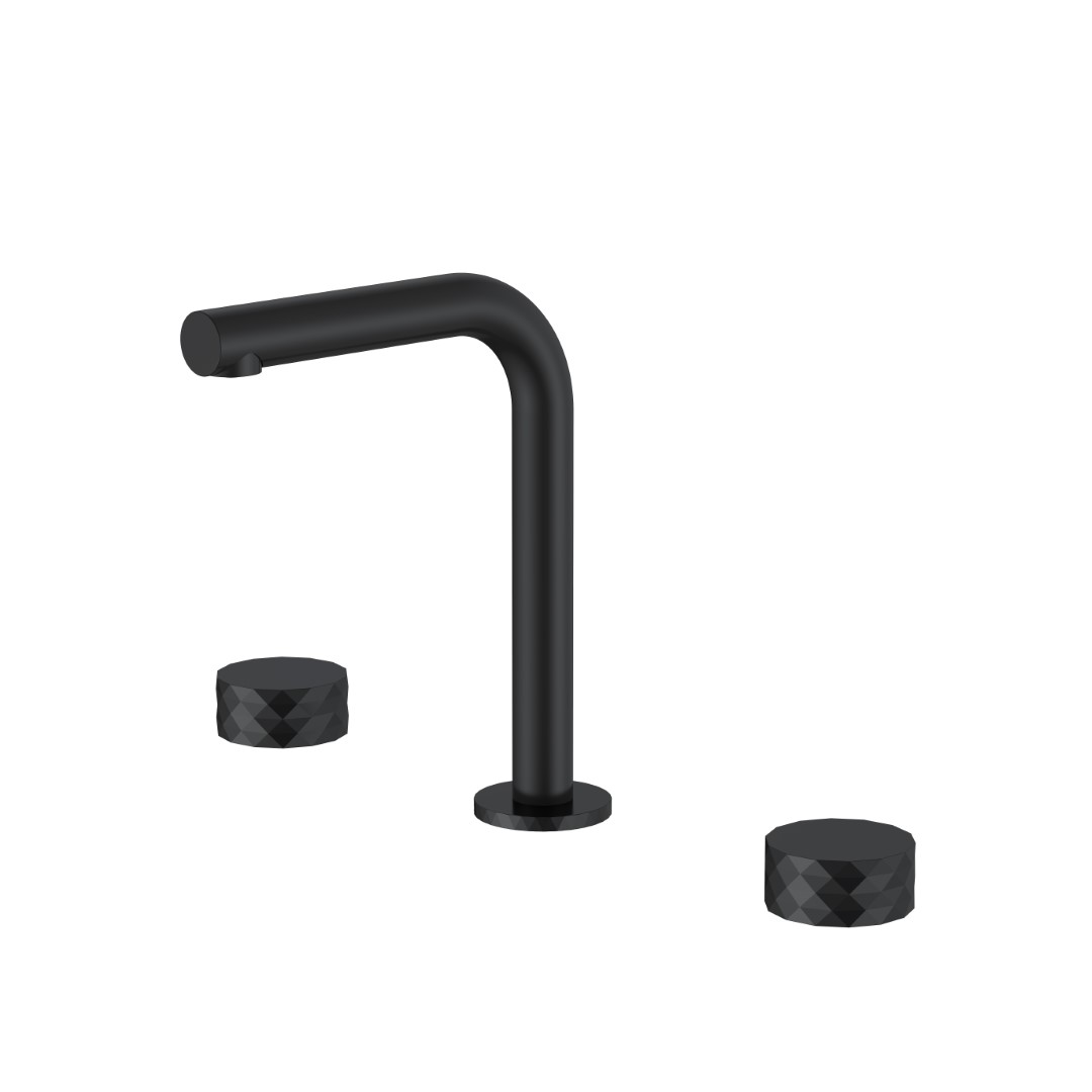 Смеситель на столешницу Boheme STICK DIAMOND на 3 отв. BLACK 152-B.1