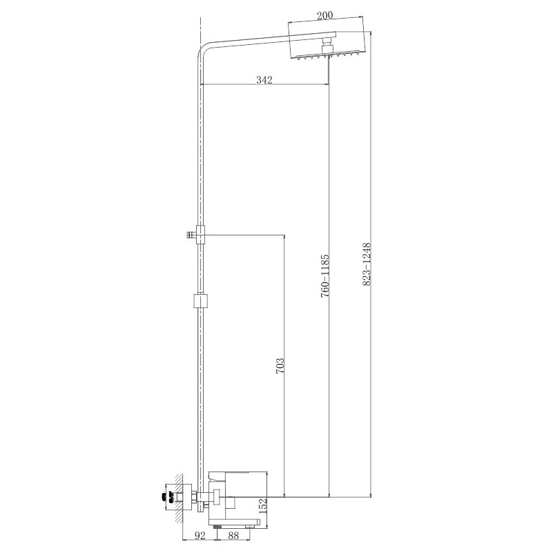 Душевая система Haiba HB24803, сталь