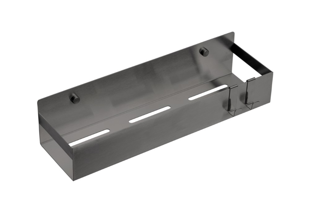 Полка подвесная + 2 крючка Boheme GUN METAL 10965-GM