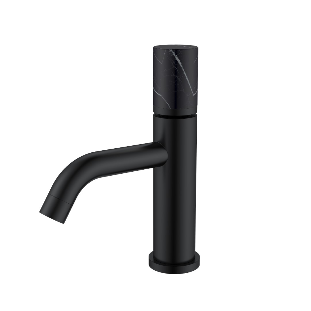 Смеситель Boheme STICK для умыв. низ. BLACK MRAMOR BLACK (комплект) 121-B-MR-B