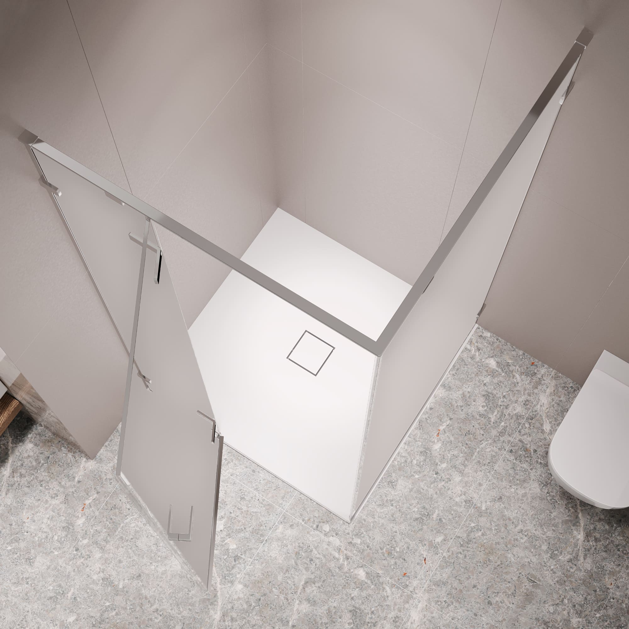 Душевой уголок RGW SV-030 100х100 с распашной дверью матовое