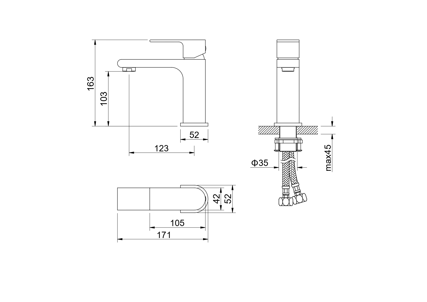 Смеситель Aquatek Лира AQ1410CR для раковины