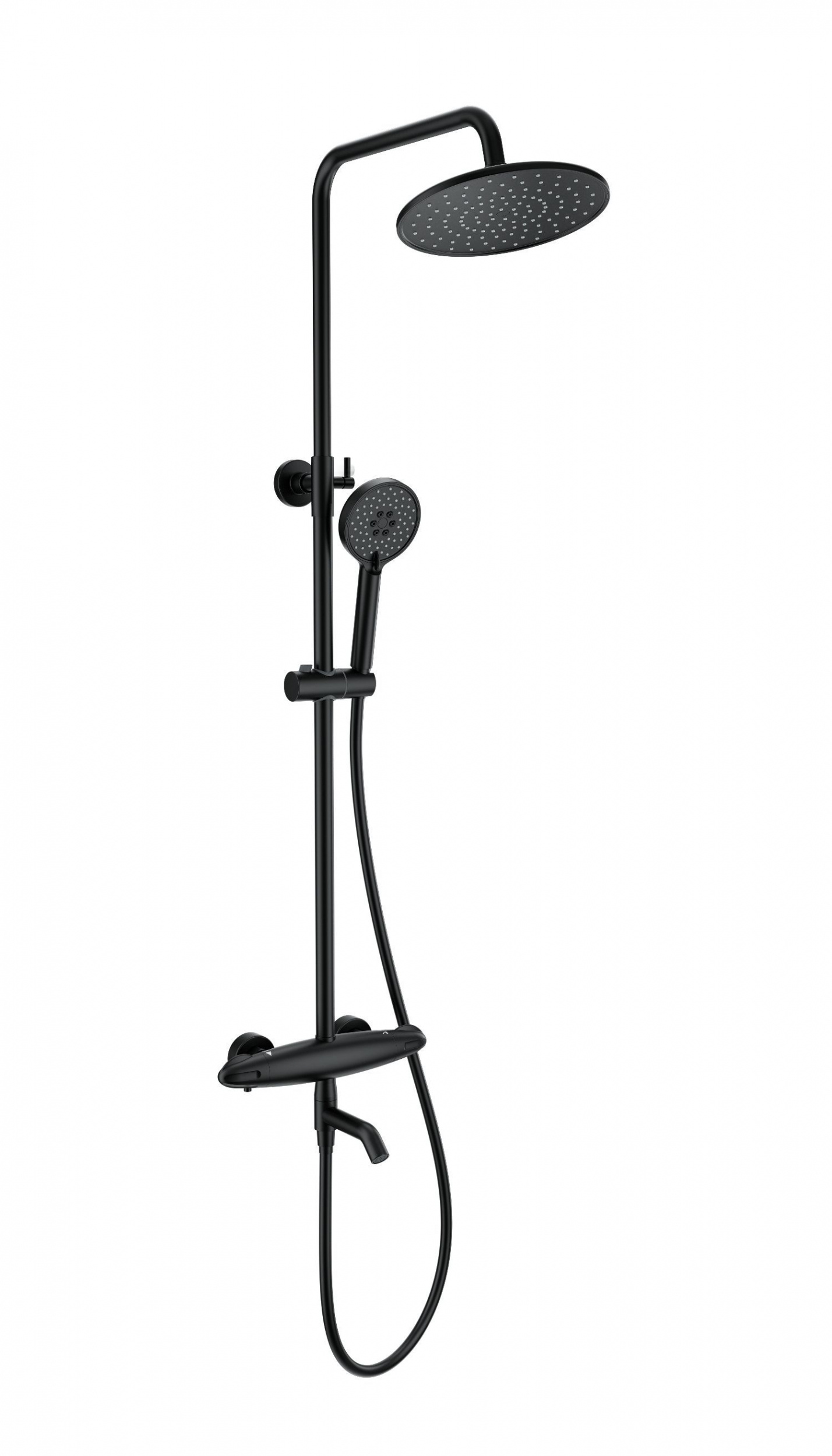 Душевая система с термостатом WONZON & WOGHAND CAPSULE, Черный матовый WW-B3031-A1-MB