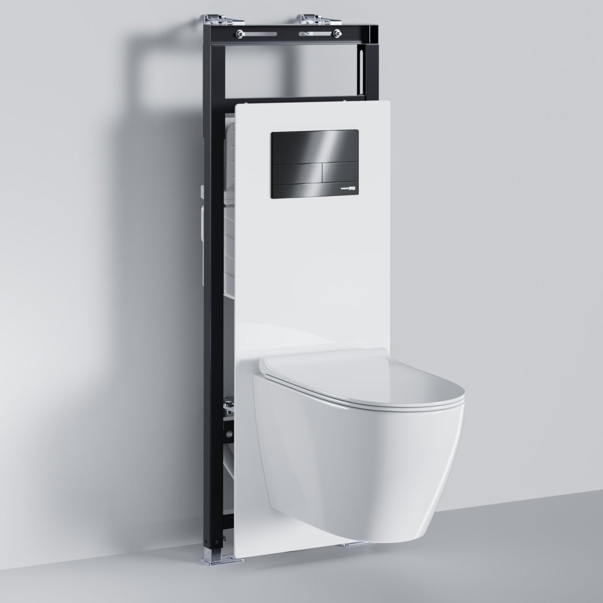 Система инсталляции с унитазом Wasserkraft Salm 27TLT.010.ME.WH.GR04.H002, белый глянцевый