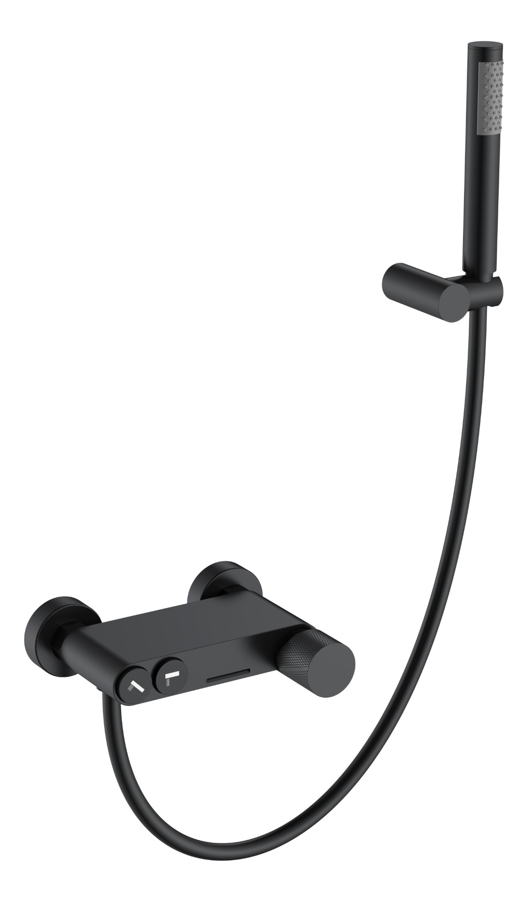 Смеситель Boheme STICK для ванны BLACK TOUCH BLACK 123-BB.2