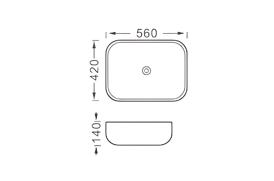 Раковина накладная Aquatek AQ5526-MG серый матовый