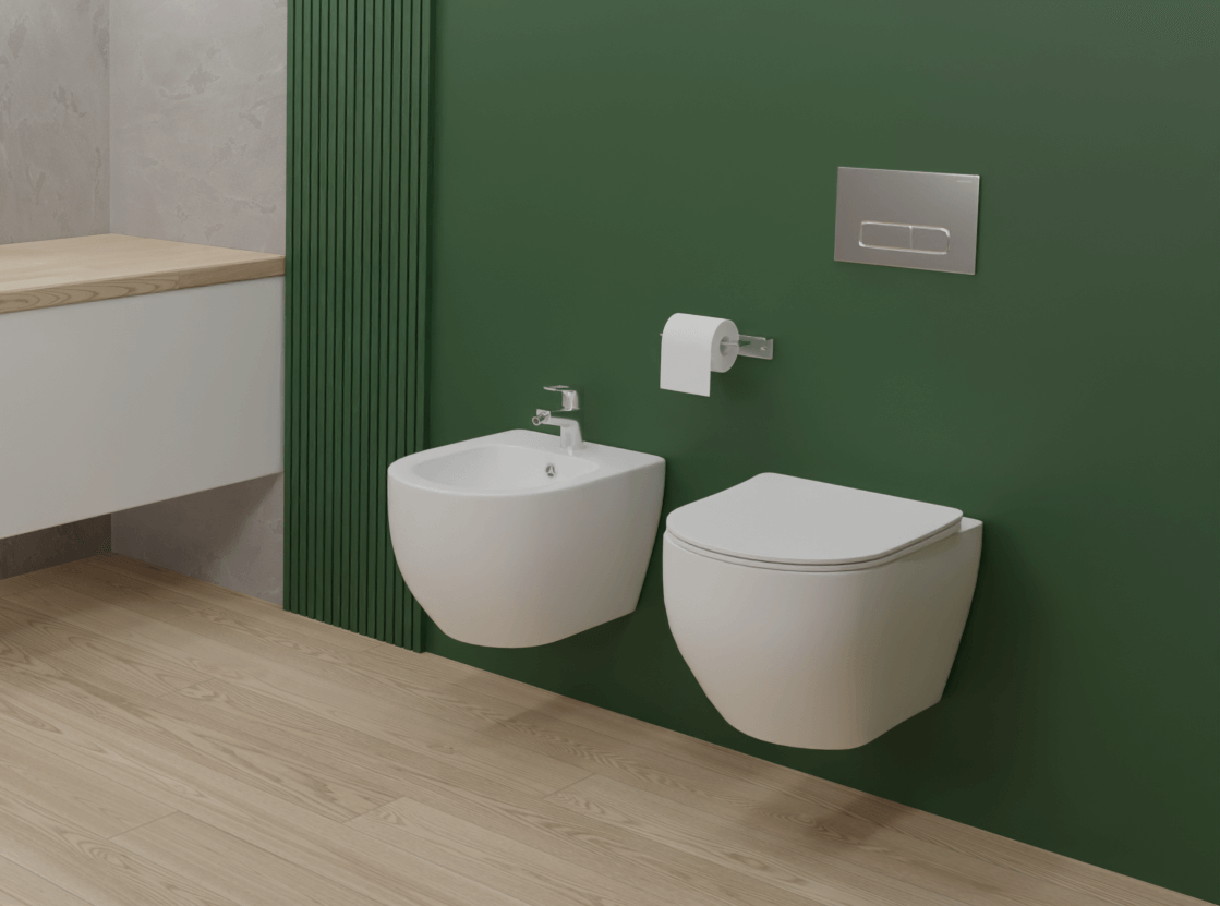 Унитаз подвесной безободковый Aquatek Европа AQ1901-00 с сиденьем Soft Close