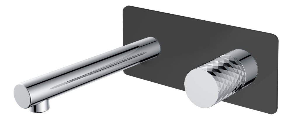 Смеситель Boheme STICK из стены BLACK DIAMOND CHROME 125-BCR