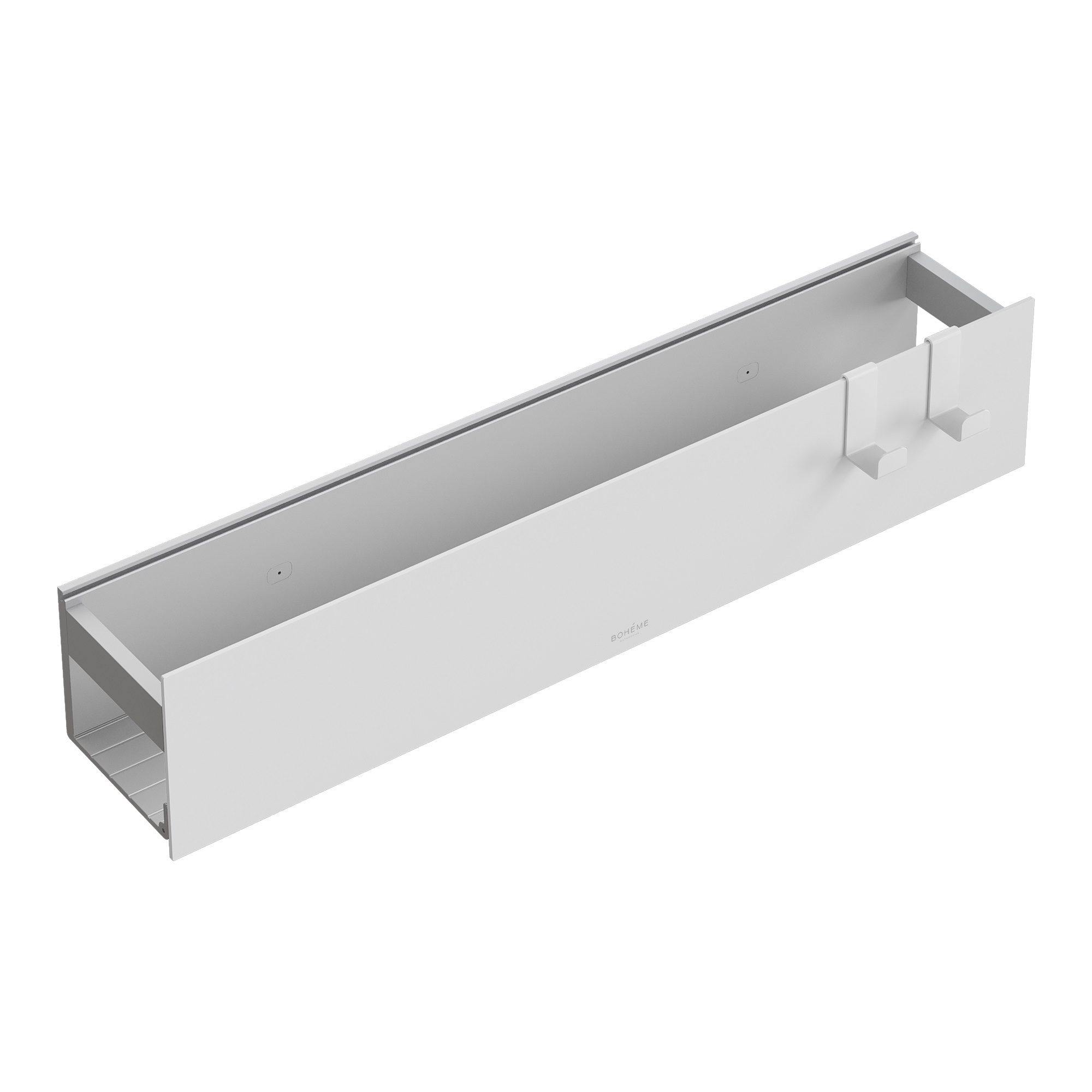 Полка настенная 60см Boheme White + 2 крючка 10966-W