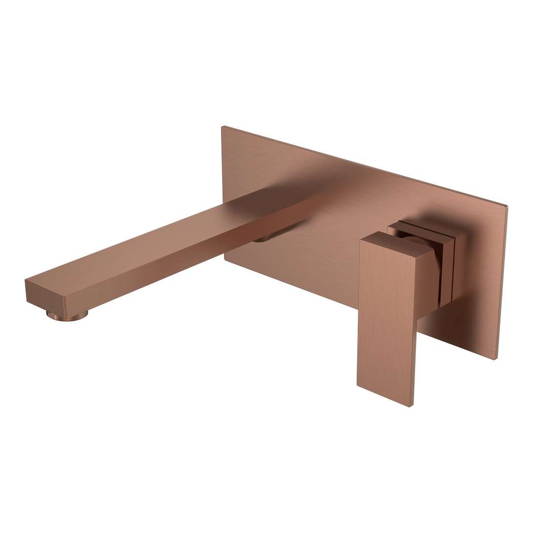 Смеситель для умывальника из стены Boheme Qubic Brushed Bronze 475-BRB