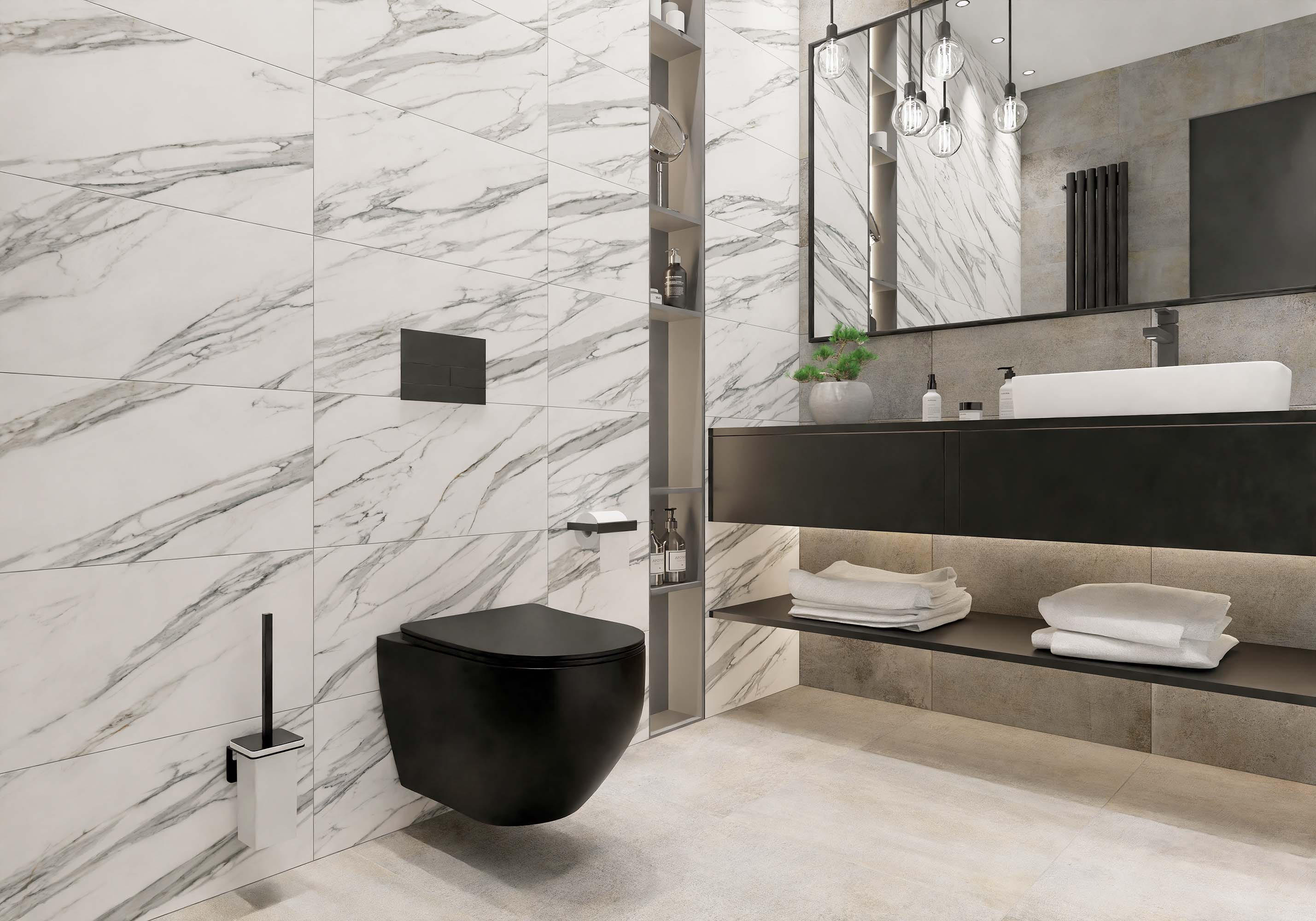 Унитаз подвесной безободковый Aquatek Европа AQ1901-MB с сиденьем Soft Close черный матовый