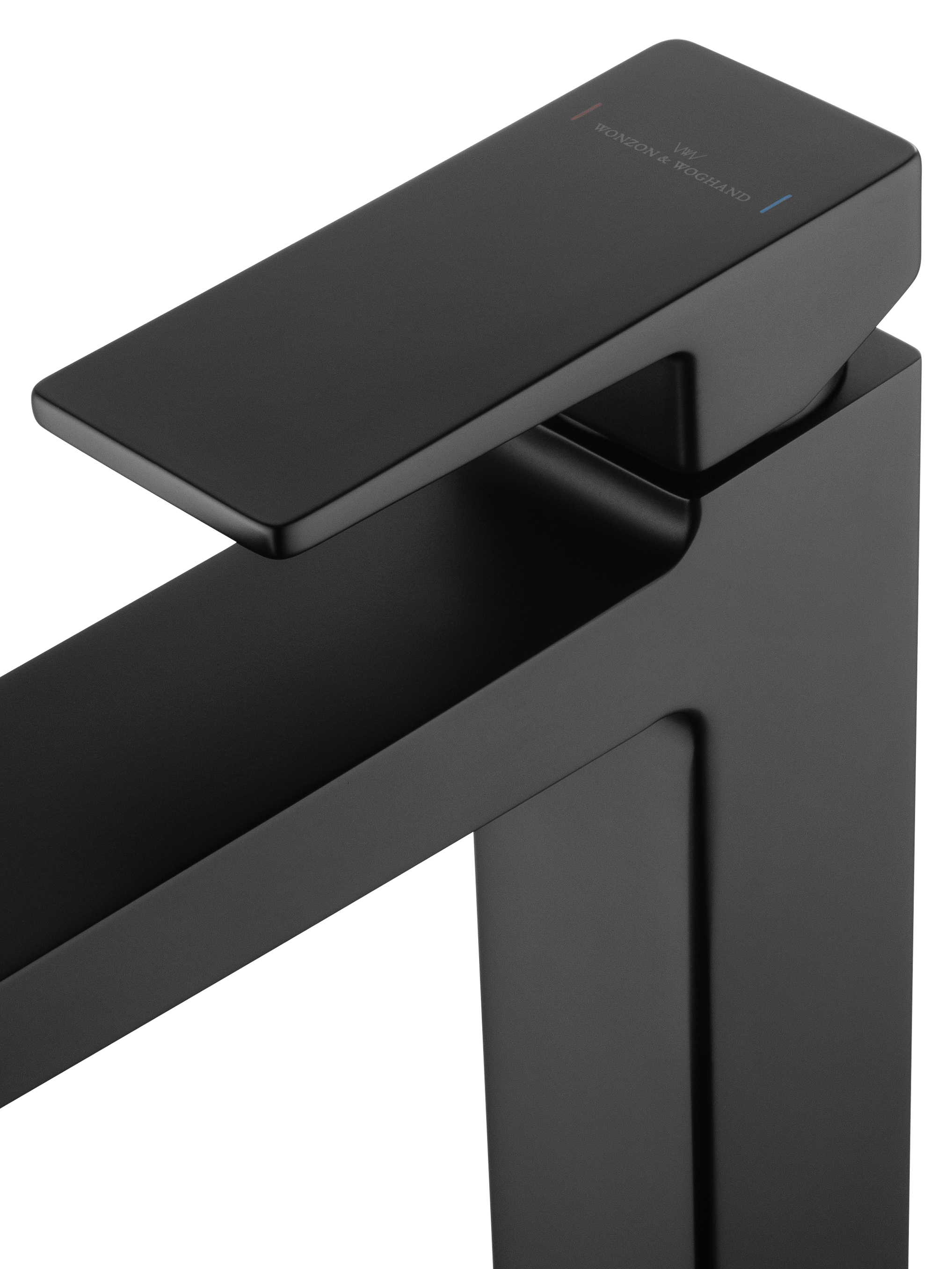 Смеситель для раковины высокий WONZON & WOGHAND CUBE 2.0, Черный матовый WW-88019068-MB